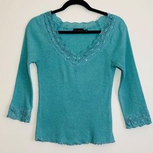 The Limited Green Long-sleeve Light Sweater S